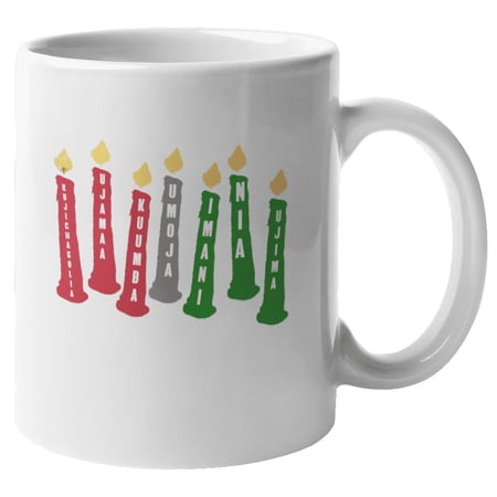 Nguzo Saba. The 7 Principles. Kwanzaa Celebration Coffee & Tea Gift Mug For African American, African, Mom, Dad, Grandma, Grandpa, Brother, Sister, Friend, Men And Women (11oz)