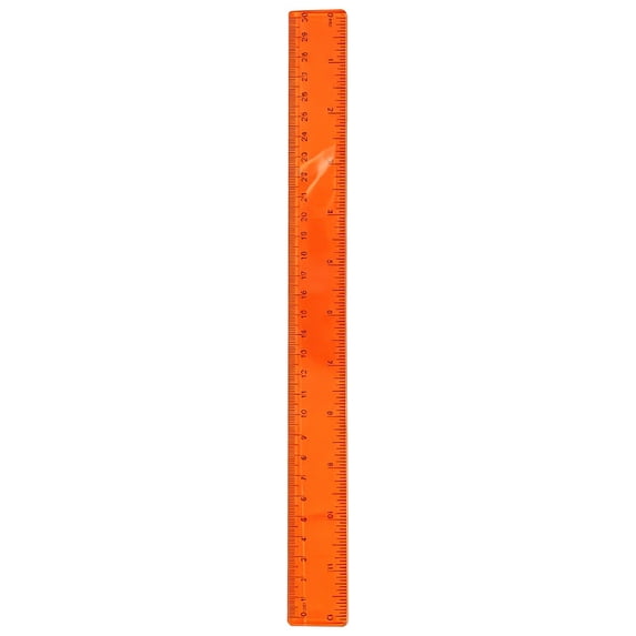 Ngxiha 12-Inch Plastic Ruler, Precise Transparent Measuring Tool with Inch and Centimeter Graduations for schol office, 1 Pack