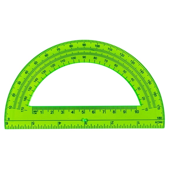Ngxiha 6-inch Clear Plastic Protractor, 1 Piece, Not Bulk, for Geometry, Angle Measurement