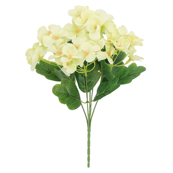 Ngxiha Artificial Hydrangea Flowers Bouquets, Artificial Hydrangea Geranium Bush Faux Flowers Geraniums for Floral Home Decor Indoor Garden Patio Vase Table Centerpiece