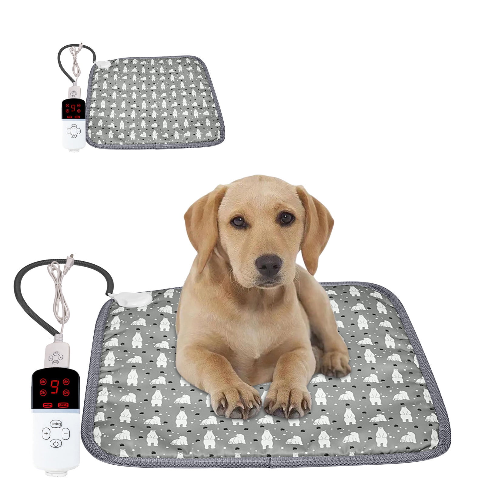Nhthy Adjustable Temperature Dog Heating Pad with Safe Wire, Indoor Pet