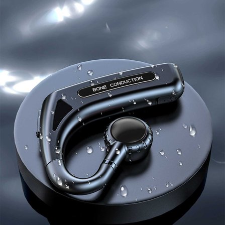 Nhthy Bluetooth Earphones with Active Noise Cancelling Technology, offering Superior Call Quality and Premium Sound Quality, designed for Pressure-Free Comfort Black