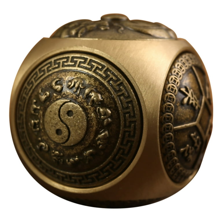 Nhthy Brass Six Sided Spinner Hand Spinning Qiankun Gift Decompression Ball Toy Stress Relief Fidget Spinner. A Walmart