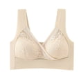 thumbnail image 1 of Nhthy Emboadlie Rosy Lift Bra, Emboadlie Lift Bra, Plus Size Comfort Extra Elastic Wireless Support Lace Bra Beige XL, 1 of 1
