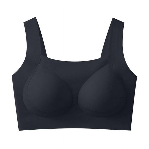 Nhthy Lifting Wire-Free Jelly Bra, Jelly Wireless Womens Comfortable Wireless Bras, Jelly Bras for Women, Soft Breathable Black M