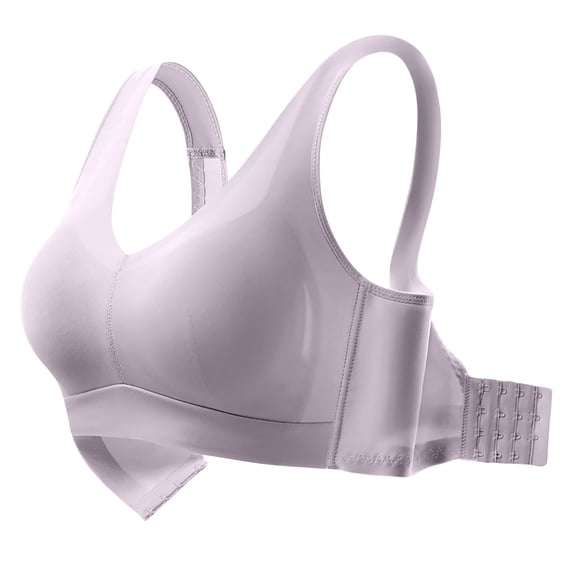 Nhthy Sports Bras for Women, Seamless Comfortable Yoga Bra with Removable Pads, Plus Size Bras for Women Wireless, Medium Purple XL