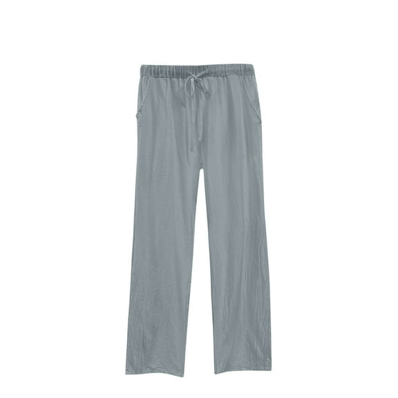 Nhthy Women's Modal-Cotton Pajama Pants with Pockets & Drawstring - Lounge Pants for Sleeping Gray XXXXXL