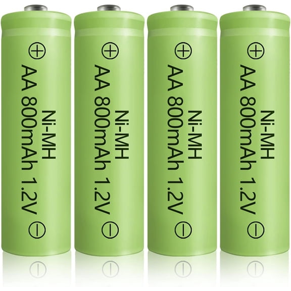 Ni-MH AA Rechargeable Batteries, Double A 1.2V 800mAh Battery Pre-Charged for Garden Outdoor Solar Lights