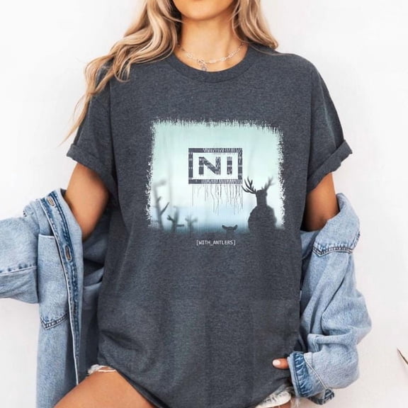 Ni With Antlers T-Shirt, Men's And Women's Graphic Tee 100% Cotton by TBun, Full Sizes S-5XL