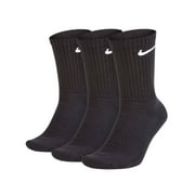 Ni-ke Everyday Plus Cushion Crew Socks with DRI-FIT Technology Unisex, 3-Pair Pack, Size L (Size 8-12), BLACK