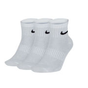 COMPATIBILITY Ni-ke Shock Absorbing Ankle Daily Athletic Training Socks (Men's Size 8-12) (White 3 Pair)