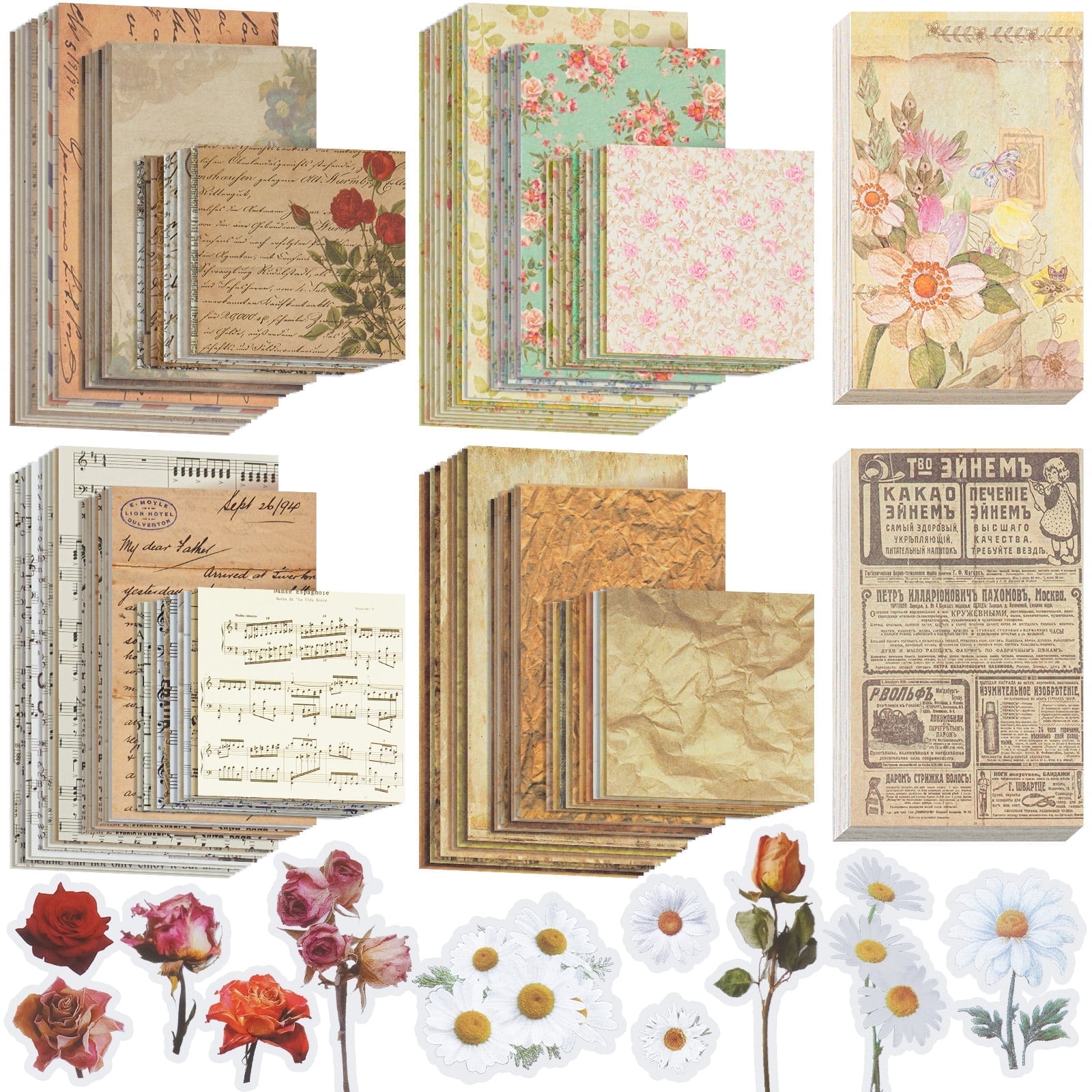 NiArt Lot De 6 Papiers Décoratifs Pour Scrapbooking Avec