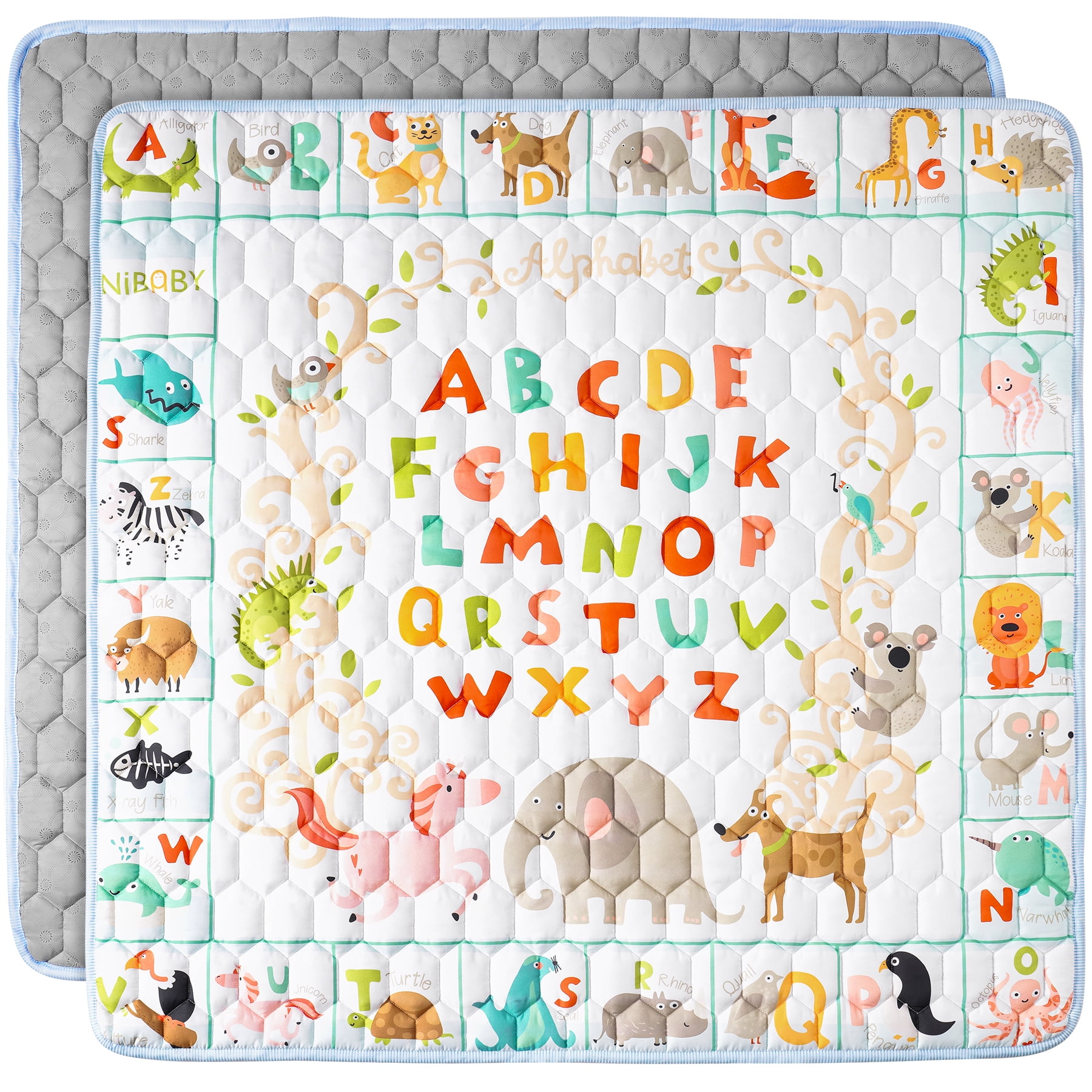 NiBaby 50x50 Multicolor Foam Baby Playmat with Alphabet Pattern
