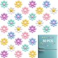 thumbnail image 1 of NiHome 30PCS Decorative 3D Resin Flower Refrigerator Magnets for Fridge, Locker, Whiteboard, Cabinet, Photo Display, Office, Home Organization, 6 Vibrant Colors in Sets of 5, Add Charm to Any Space, 1 of 7