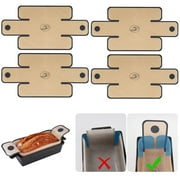 NiHome 4-Pack Silicone Bread Loaf Pan Liners, Reusable and Nonstick Silicone Bread Sling, Fit for 9x5, 9.5x5, and 10x5 Inch Loaf Pans, Dishwasher Safe, Easy to Clean