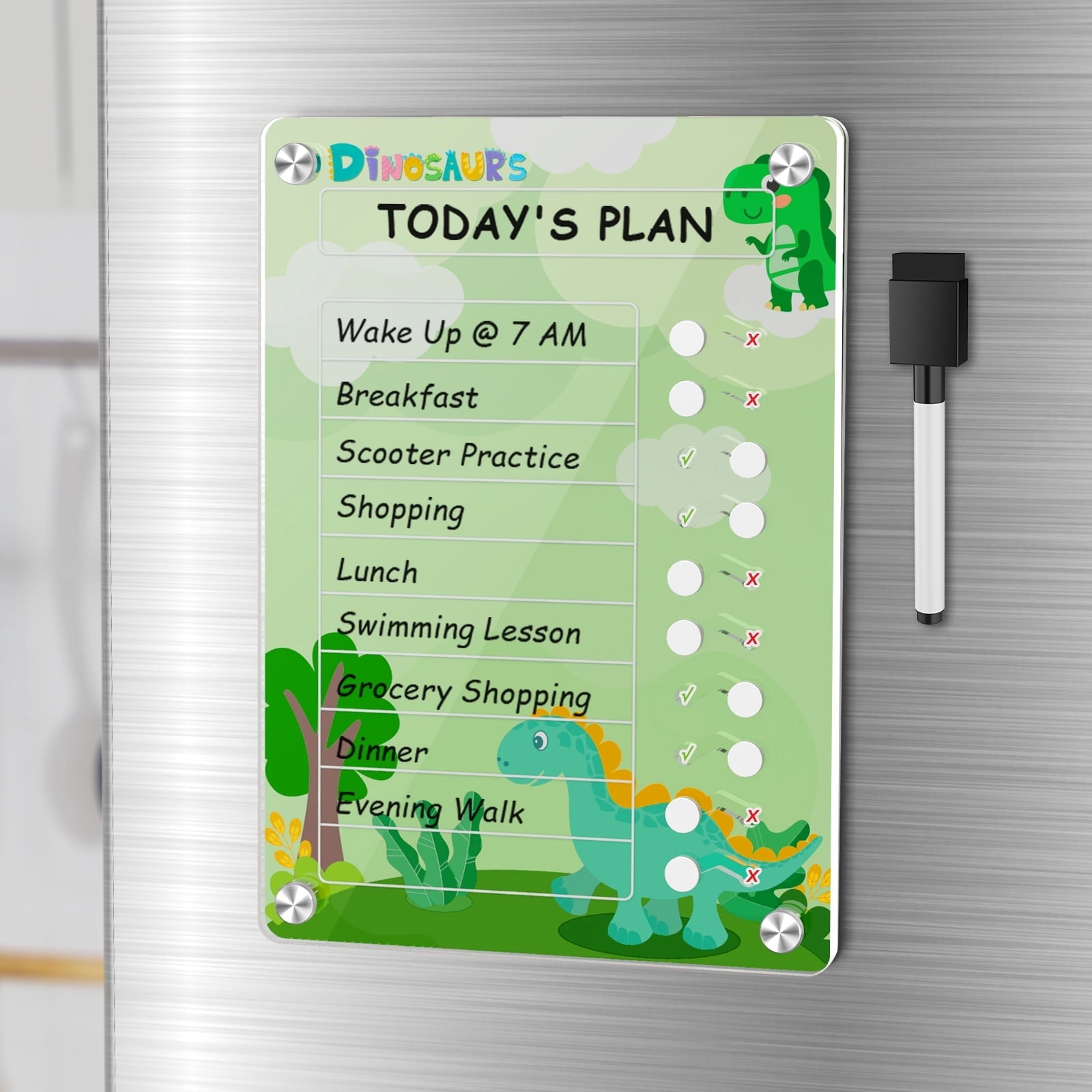 NiHome Acrylic Magnetic To Do List Planning Board with Sliders ...