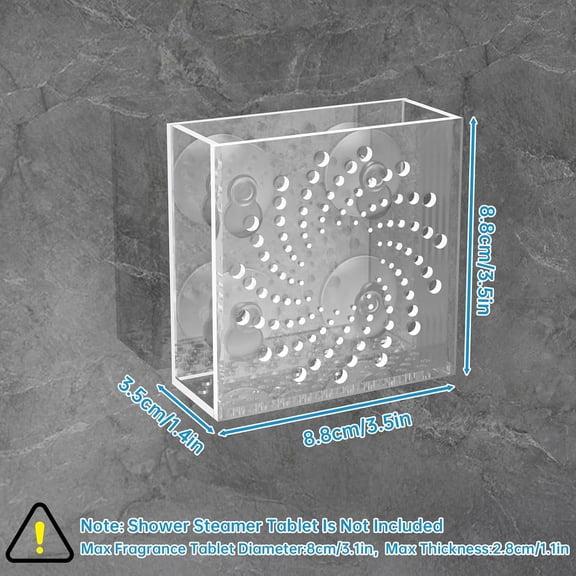 NiHome Acrylic Wall-Mounted Bath Ball Tray Clear, Square