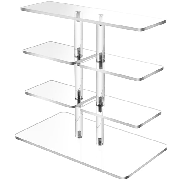 NiHome Acrylic Clear 3-Tier Parking Retail Garage Display Stand for Building Block Cars