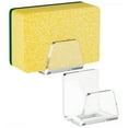 thumbnail image 1 of NiHome Clear Acrylic Kitchen Sink Sponge Holders 2PCS for Sponges, Dishcloths & More - Sleek Modern Look No-Drill Design with Efficient Drainage and Multipurpose Storage,Saves Space & Easy to Install, 1 of 7