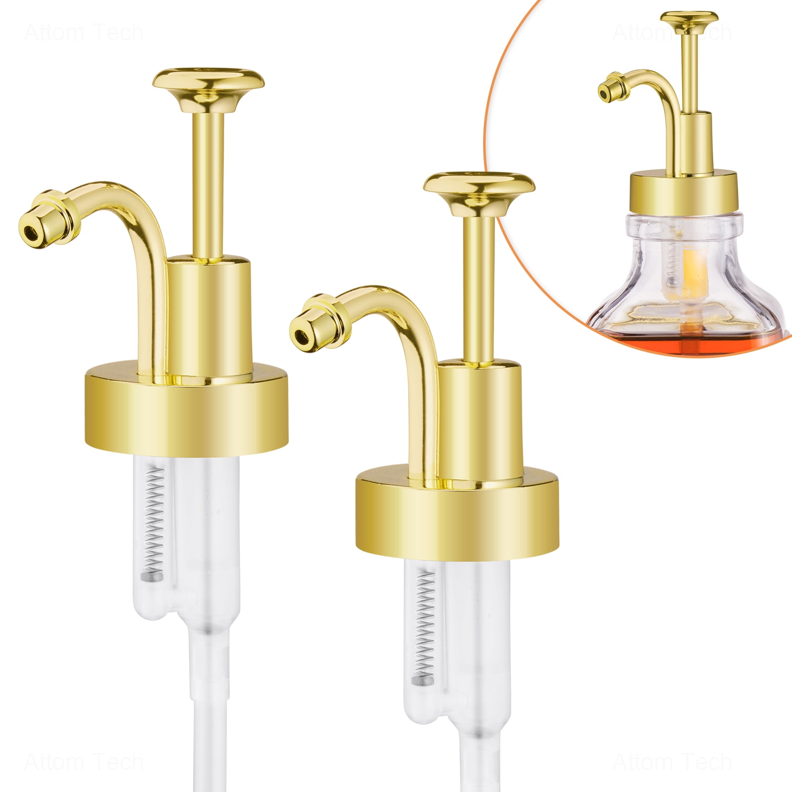 NiHome Coffee Syrup Pump Dispensers 2Pack, Coffee Bar Accessories for