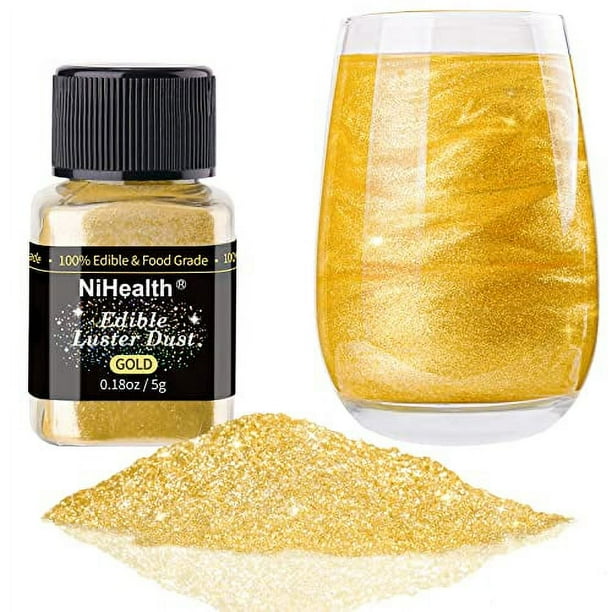 NiHome Edible FoodGrade Glimmer Powder Glitter Luster Dust Metallic