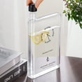 thumbnail image 1 of NiHome Flat Water Bottle for Purse 25oz, A5 Water Bottle Plastic 750ml, Book Shaped Water Bottle Portable for Travel, Leak-Proof & BPA Free, Square Water Bottle Flat for Bag, Transparent, 1 of 8