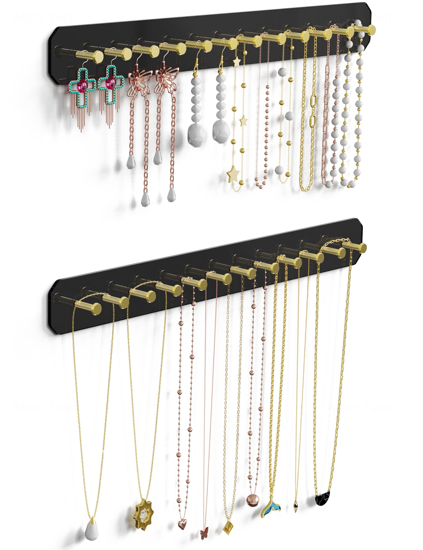 9pcs/set Jewelry Hooks Organizer HolderEarring Necklace Sticky Hanger Hooks  Display Packaging Set Jewellery Rack Wall Stander F0F3 