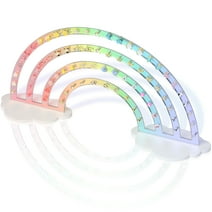 NiHome Iridescent Earrings Holder 74 Holes Display Rainbow Iridescent Ear Studs Jewelry Show Rack Stand Organizer Holder Plastic Clear Acrylic Earring Rack Holder Organizer for Girl Women