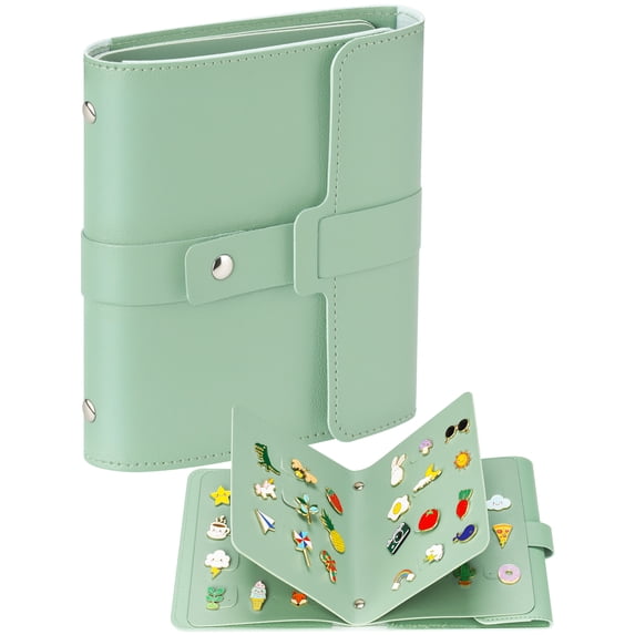 NiHome Durable Pin Trading Book & Carrying Case, 4 Page PU Pin Display Book for Collectors, Waterproof, Portable Travel Display (Pins Not Included)