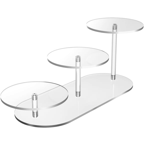 NiHome Display Stand for LEGO Botanical Collection Sets, Clear Acrylic 3-Tier Stepped Riser for Collectibles Figures Tabletop Plants Perfume Cupcakes, Room Decor, Tool-Free Quick Assembly, 1 Pack