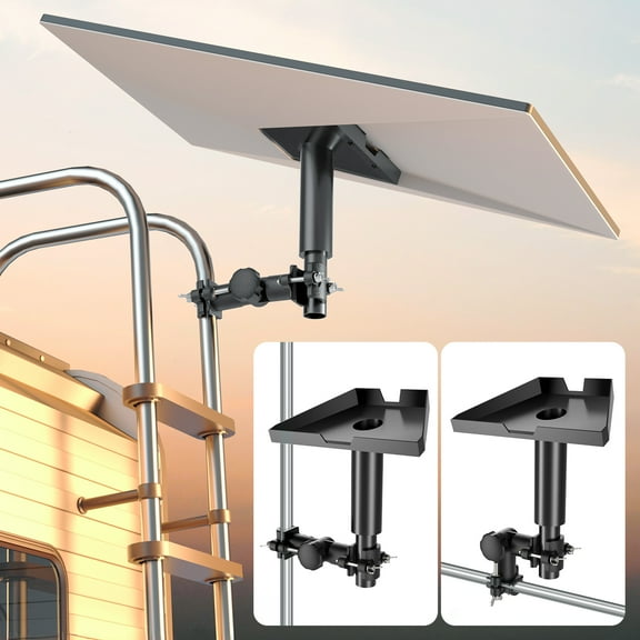 NiHome RV Mounting Kit for Starlink Gen 3, Adjustable 360 Rotating Pole Adapter with Length-Adjustable Pole for High-Speed Internet on RVs, Motorcycles, Fences, Deck Railings, Flagpoles, Rooftops