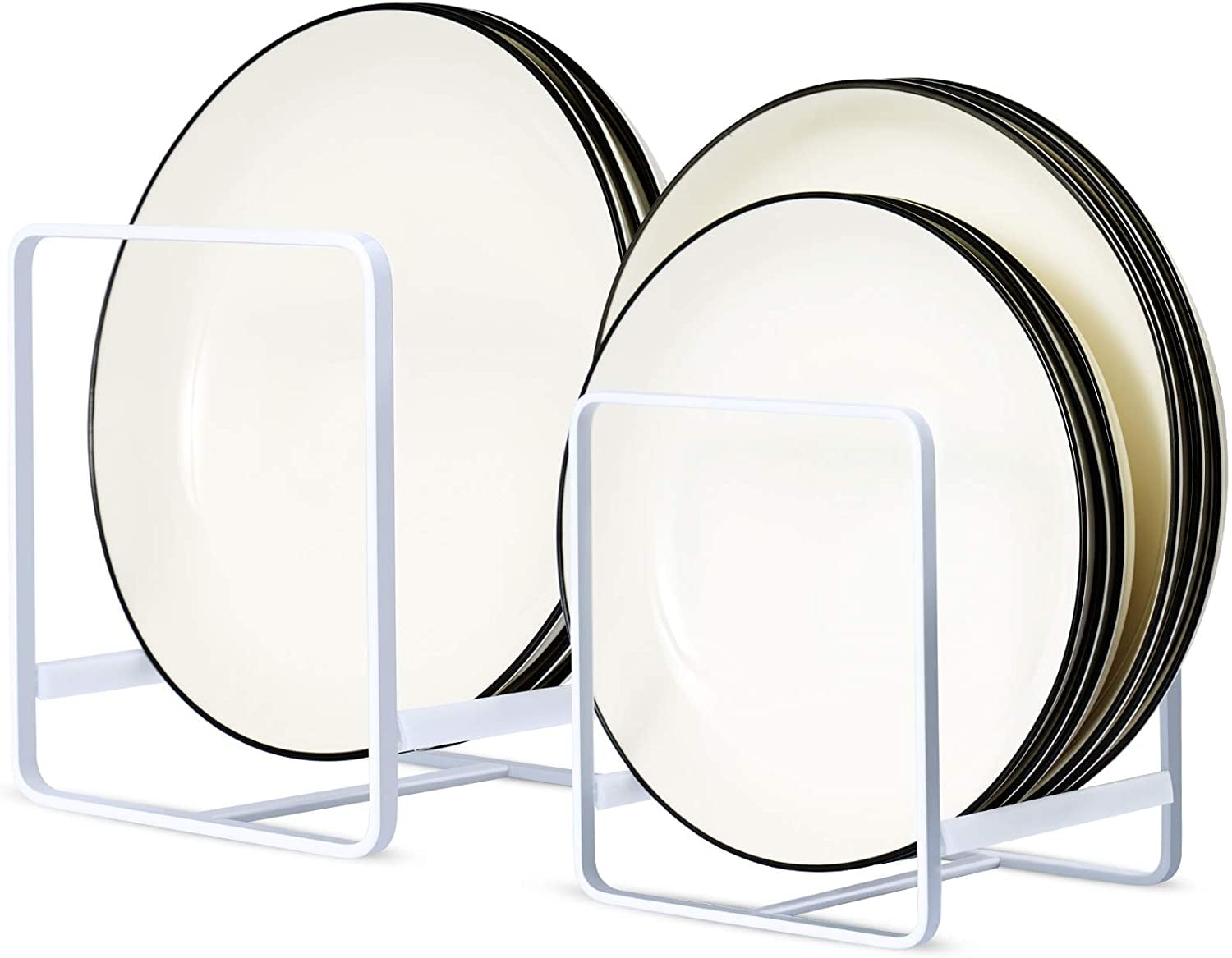 NiHome Rustproof Stainless Steel Dish Holder Set, SpaceSaving Upright