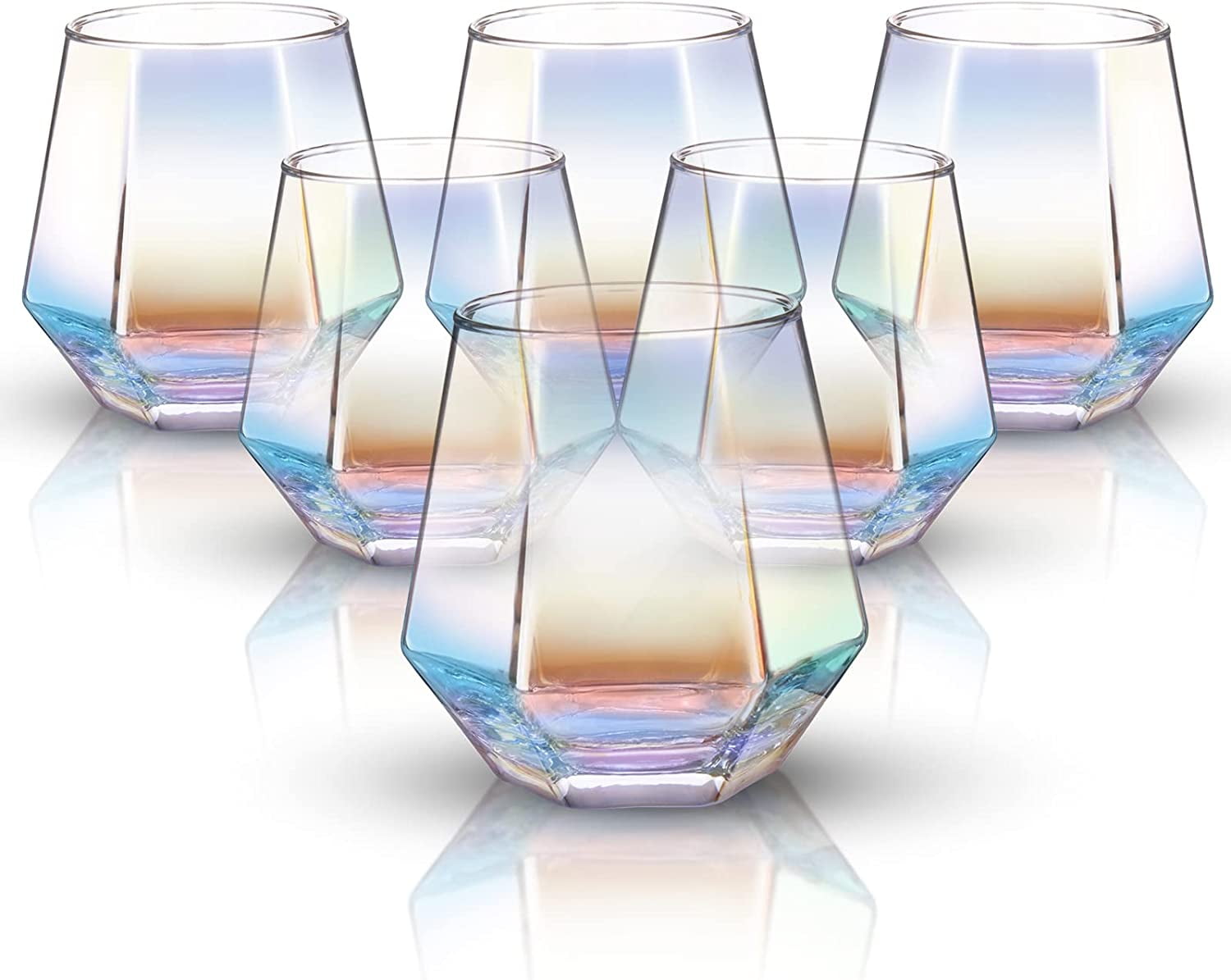 https://i5.walmartimages.com/seo/NiHome-Stemless-Wine-Glasses-10-oz-Set-6-Iridescent-Diamond-Shaped-Crystal-Unique-Colorful-Tumblers-Red-White-Wine-Cocktails-Whiskey-Women-Men_1bfe252b-faf6-4ff1-b04c-a866fbcf3b5b.fcdb108e2430bbe15e7f60c12efe683e.jpeg