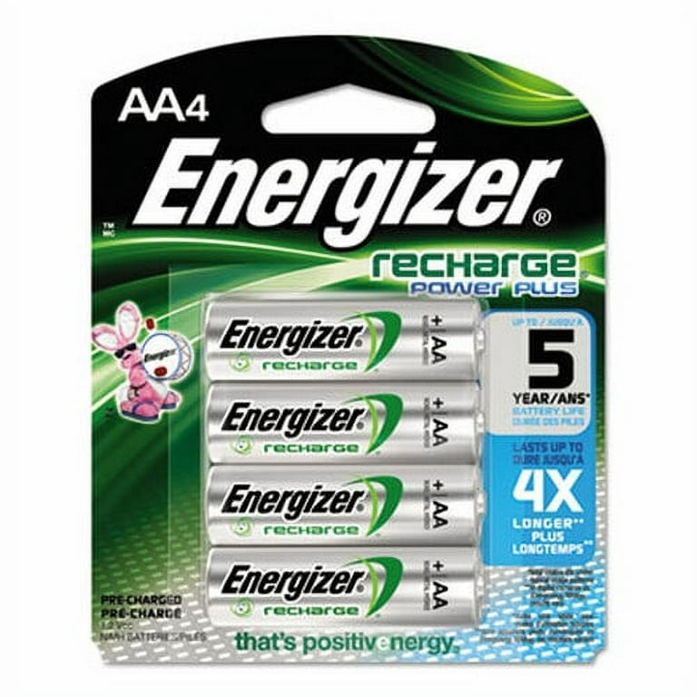 NiMH Rechargeable AA Batteries 1.2V, 4/Pack 