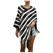 NiSHUIHAN Crochet Cardigans for Women Fashion Women Winter Solid Button Knitted Capes Cardigans Sweater Coat Black One Size