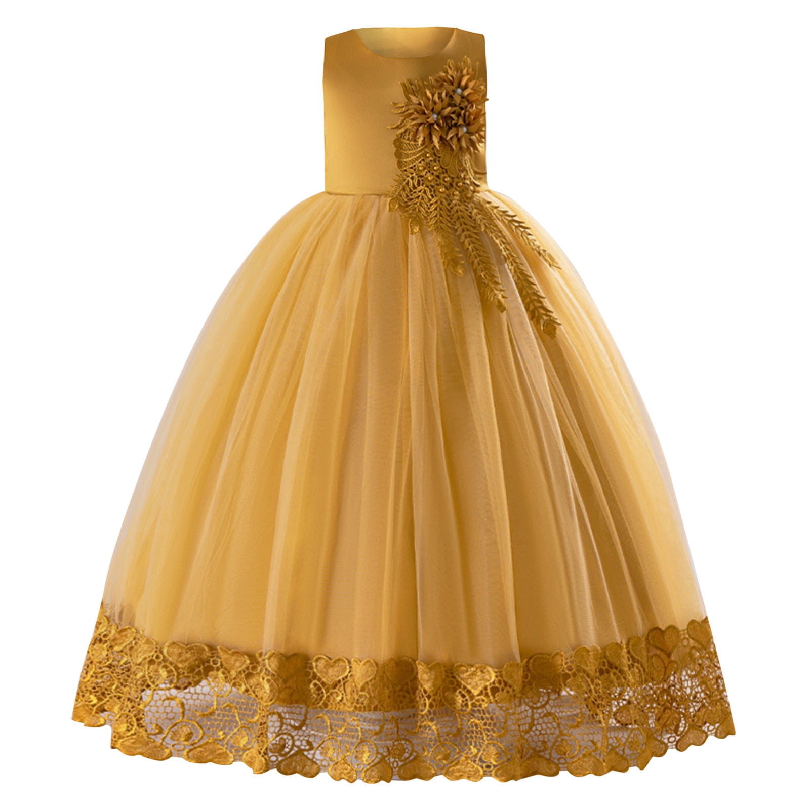 Girls Birthday Cute Dress Children's Mesh Sequined Vest Dress
