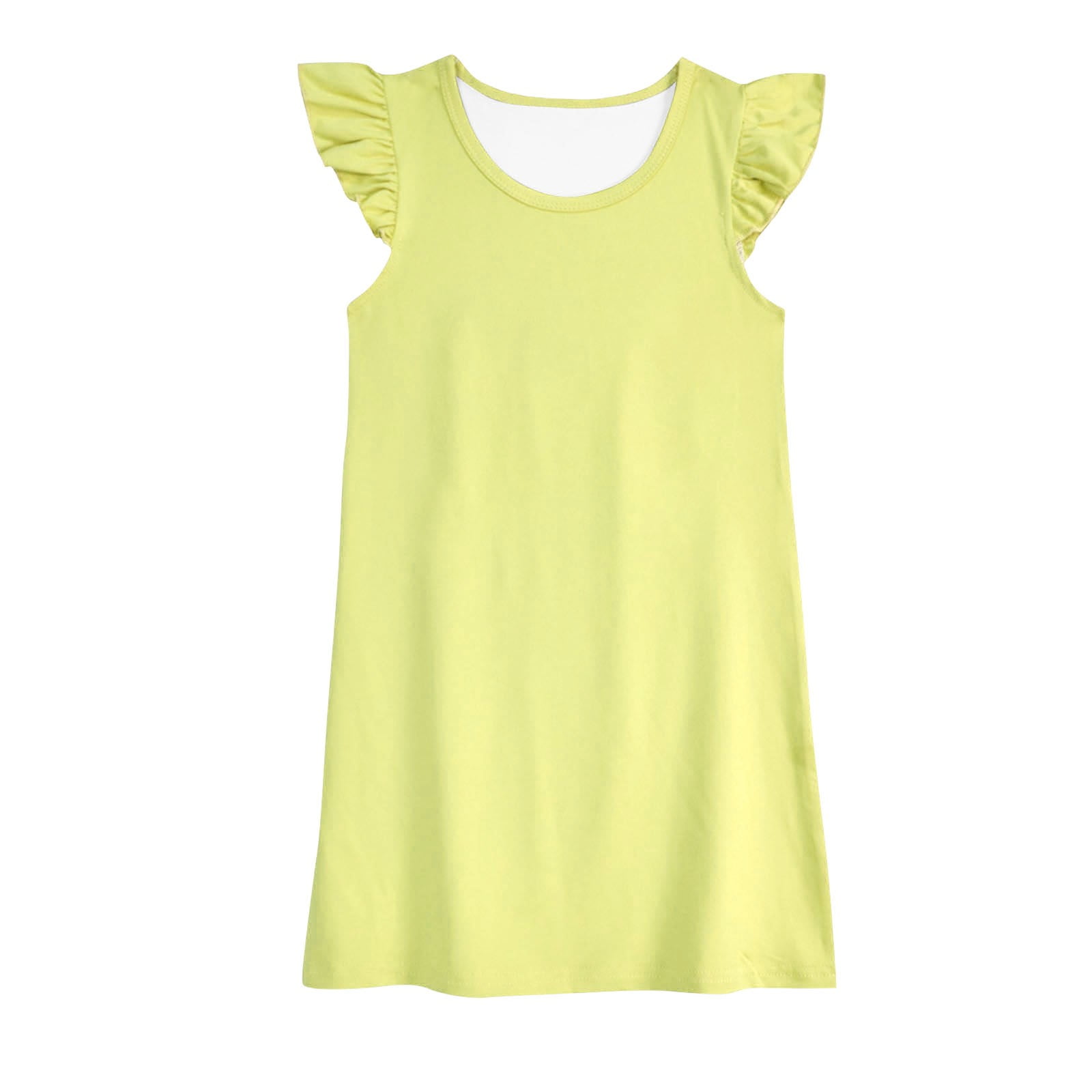New Born Baby Girl Summer Dress In Yellow Color