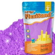 NiToy FlexiSand 2.2Lbs Play Sand, Never Dries Out-Fun for 3 Years and up Kids Bulk Refill for Sensory Sand Box Toys, Ideal for Shaping, Squeezing and Molding Purple