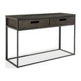 thumbnail image 1 of Nia 46 Inch Console Side Table, 2 Gliding Drawers, Pine Wood Veneer, Brown, 1 of 5