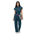 thumbnail image 1 of Niaahinn Women's Medical Scrub Jumpsuit - Mandarin Collar, with Drawstring Waist for Nursing Uniforms, 1 of 7