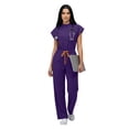 thumbnail image 1 of Niaahinn Women's Medical Scrub Jumpsuit - Mandarin Collar, with Drawstring Waist for Nursing Uniforms, 1 of 7
