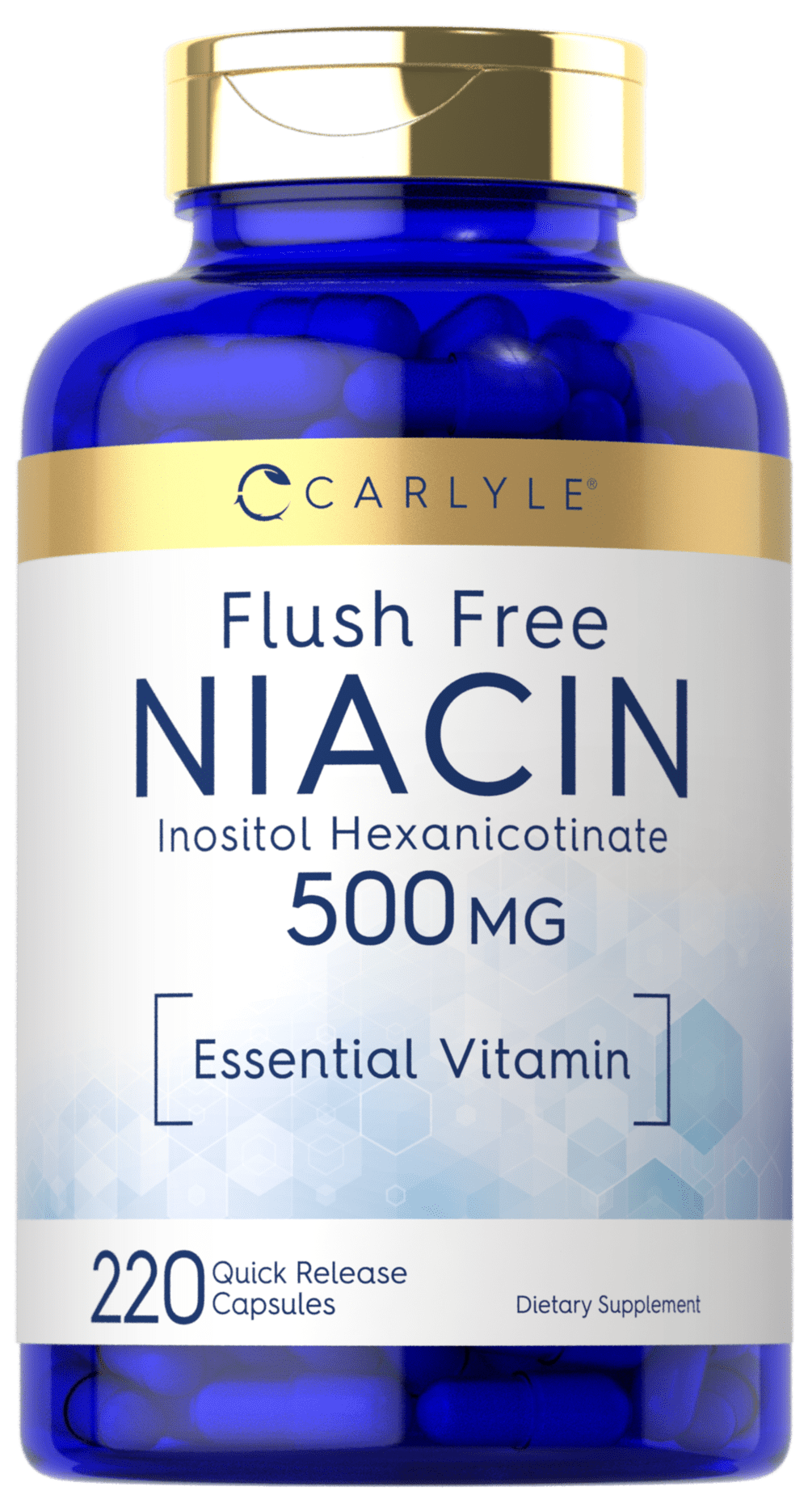Niacin 500mg Flush Free 220 Capsules Essential Vitamin by