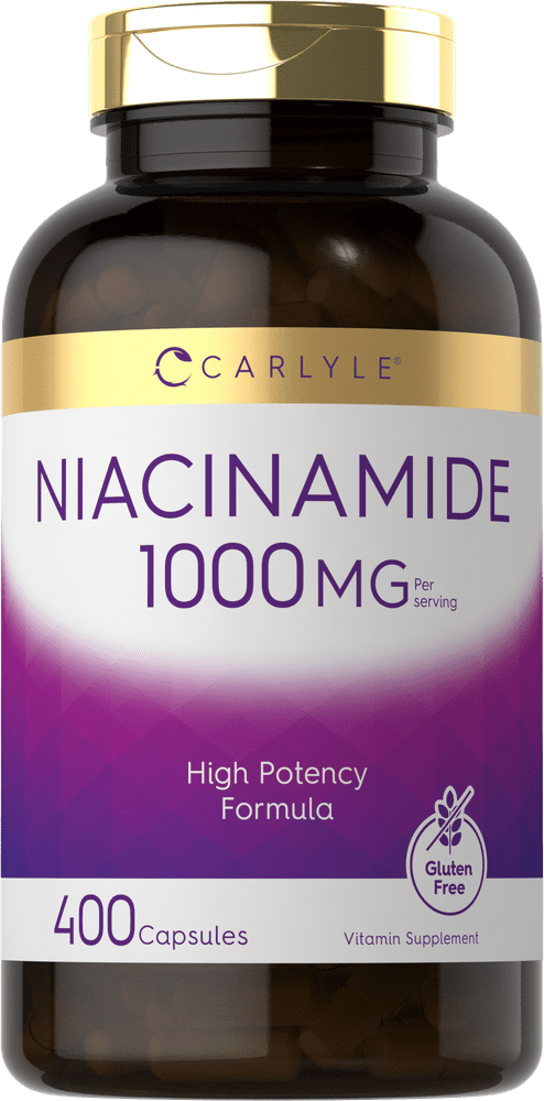 Niacinamide | 1000 mg | 400 Capsules | High Potency Formula | by Carlyle