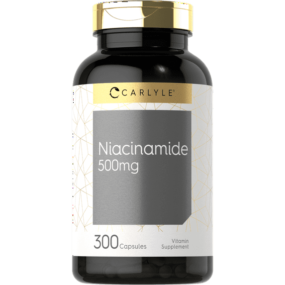 Niacinamide | 500mg | 300 Capsules | Niacin Supplement | by Carlyle