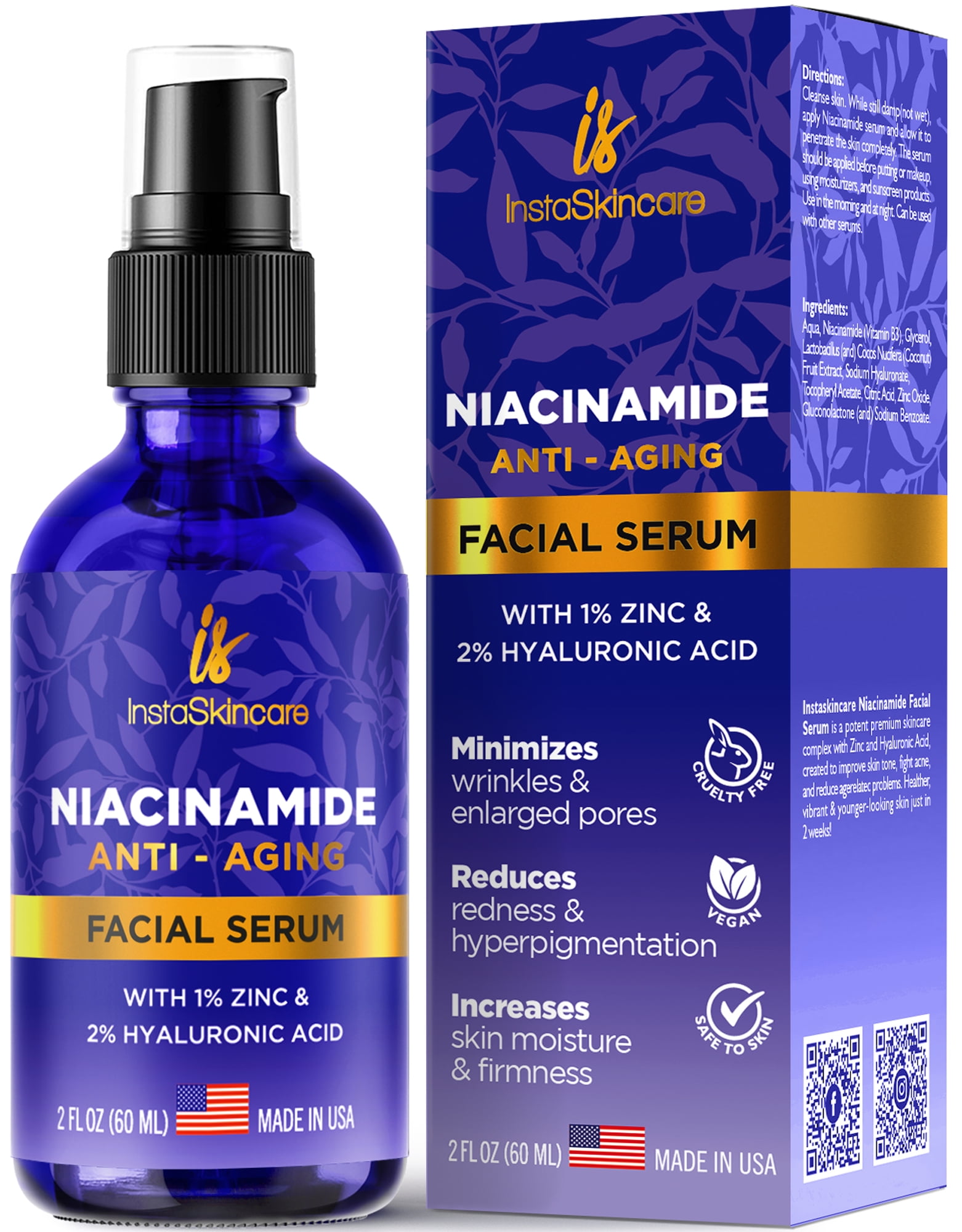 Niacinamide Serum for Face with Zinc DOUBLE SIZED (2Oz) Vitamin B3