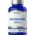 thumbnail image 1 of Niacinamide Vitamin B3 | 500 mg | 200 Capsules for Men and Women | by Piping Rock, 1 of 7