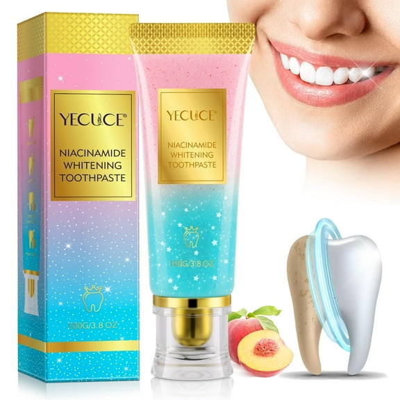 Niacinamide Whitening Toothpaste, Helps Remove Surface Stains from Tea,Coffee and Snacks, Oral Care Fresh Breath Toothpaste 3.8 oz
