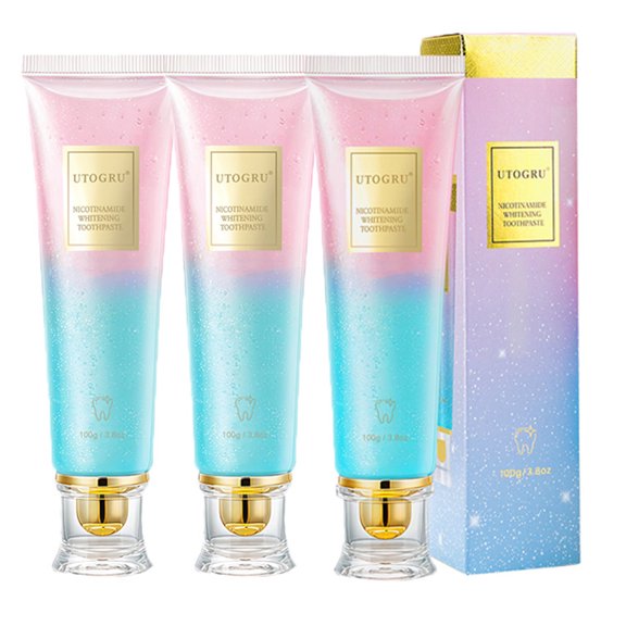 Niacinamide Whitening Toothpaste, Oral Care Fresh Breath Toothpaste, Adult Nicotinamide Toothpastes Remove Surface Stains (3.8 oz, 3Pcs)