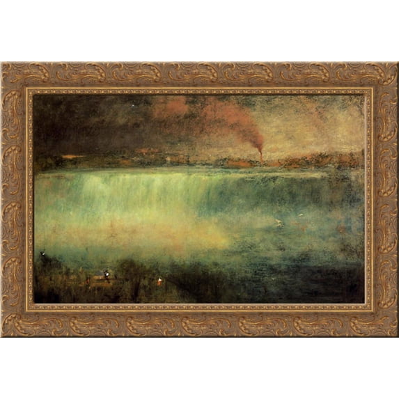 Niagara 24x19 Gold Ornate Wood Framed Canvas Art by Inness, George