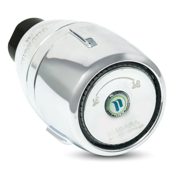 Niagara Conservation Bi-Max 1-Spray with 1.0-1.5 GPM 2.125 in. Wall Mount Adjustable Fixed Shower Head - Chrome